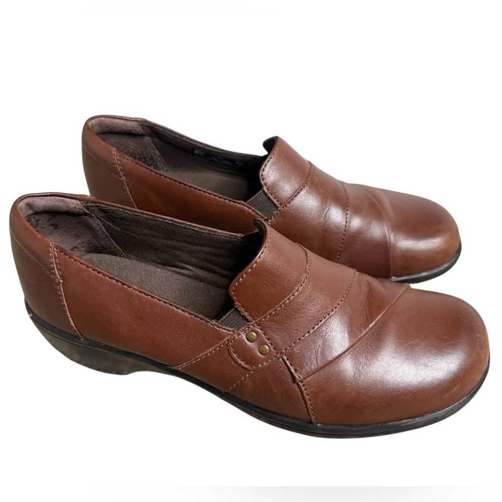 Clarks Super Comfy Casual Women's Brown Leather Slip-On Loafers